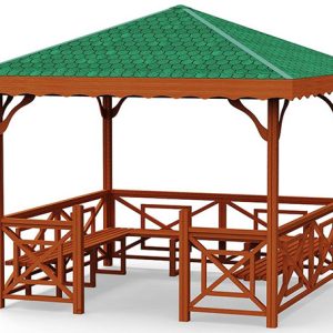 Wooden Gazebo Model 12